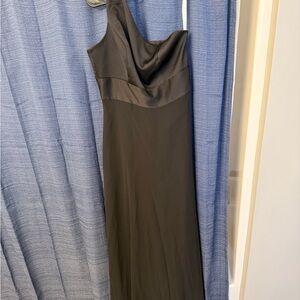 David's Bridal One-Shoulder Black Dress